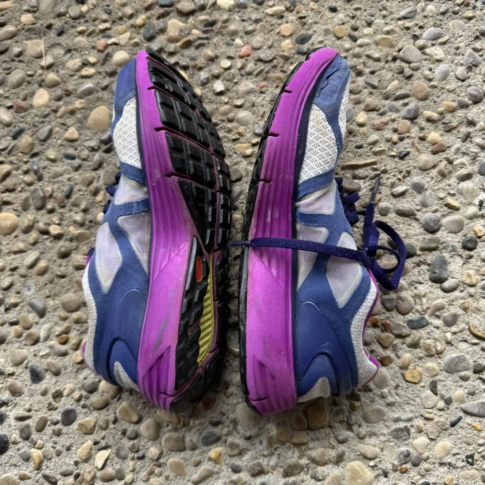 Nike Lunarglide 3 Running Shoes Youth Size 5‎ Y Purple Navy White Lunarlon Nike+